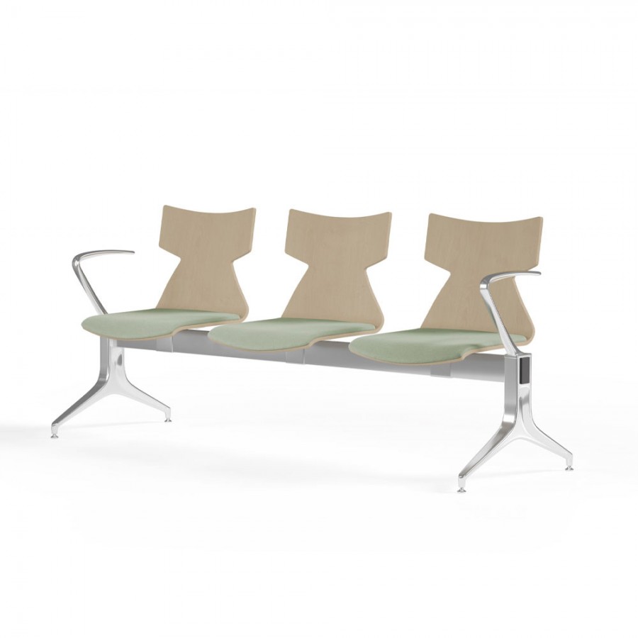 Scaun sala de asteptare Kastel, Kimbox wood bench